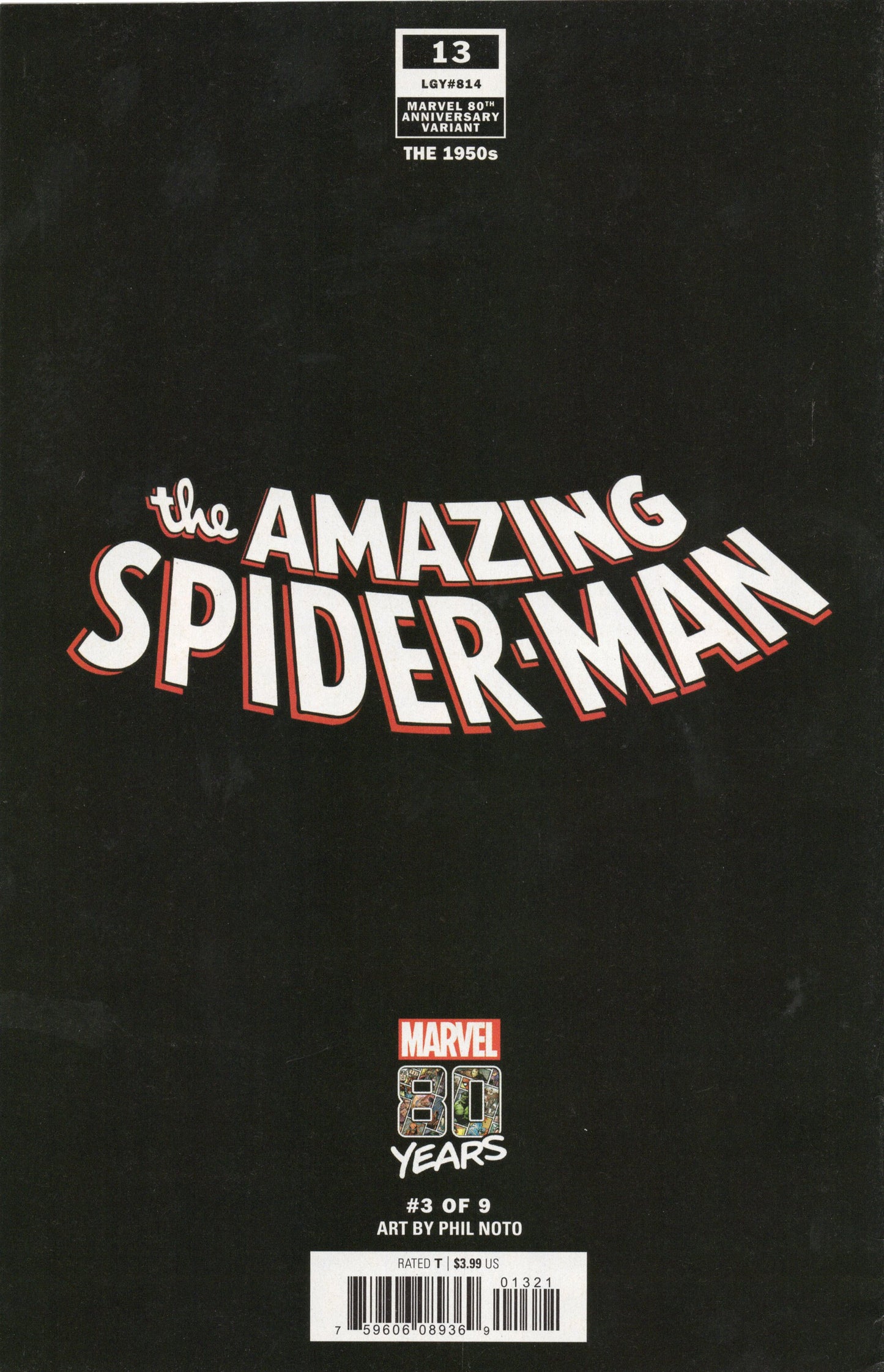 The Amazing Spider-Man 13 Virgin cover Marvel 80th Anniversary Variant (Raw)