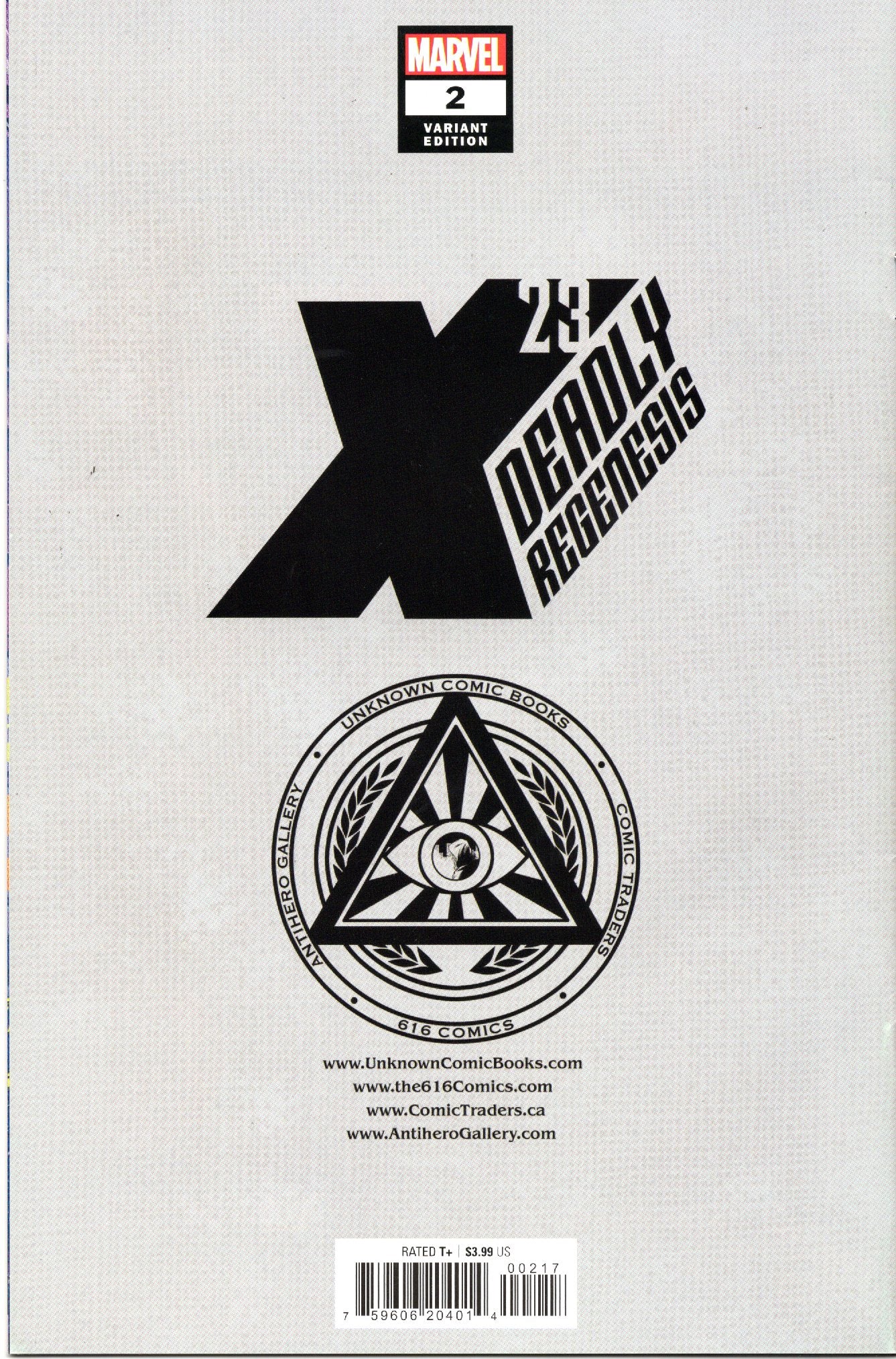 X 23 Deadly Regenesis 2 Virgin Cover (Raw)