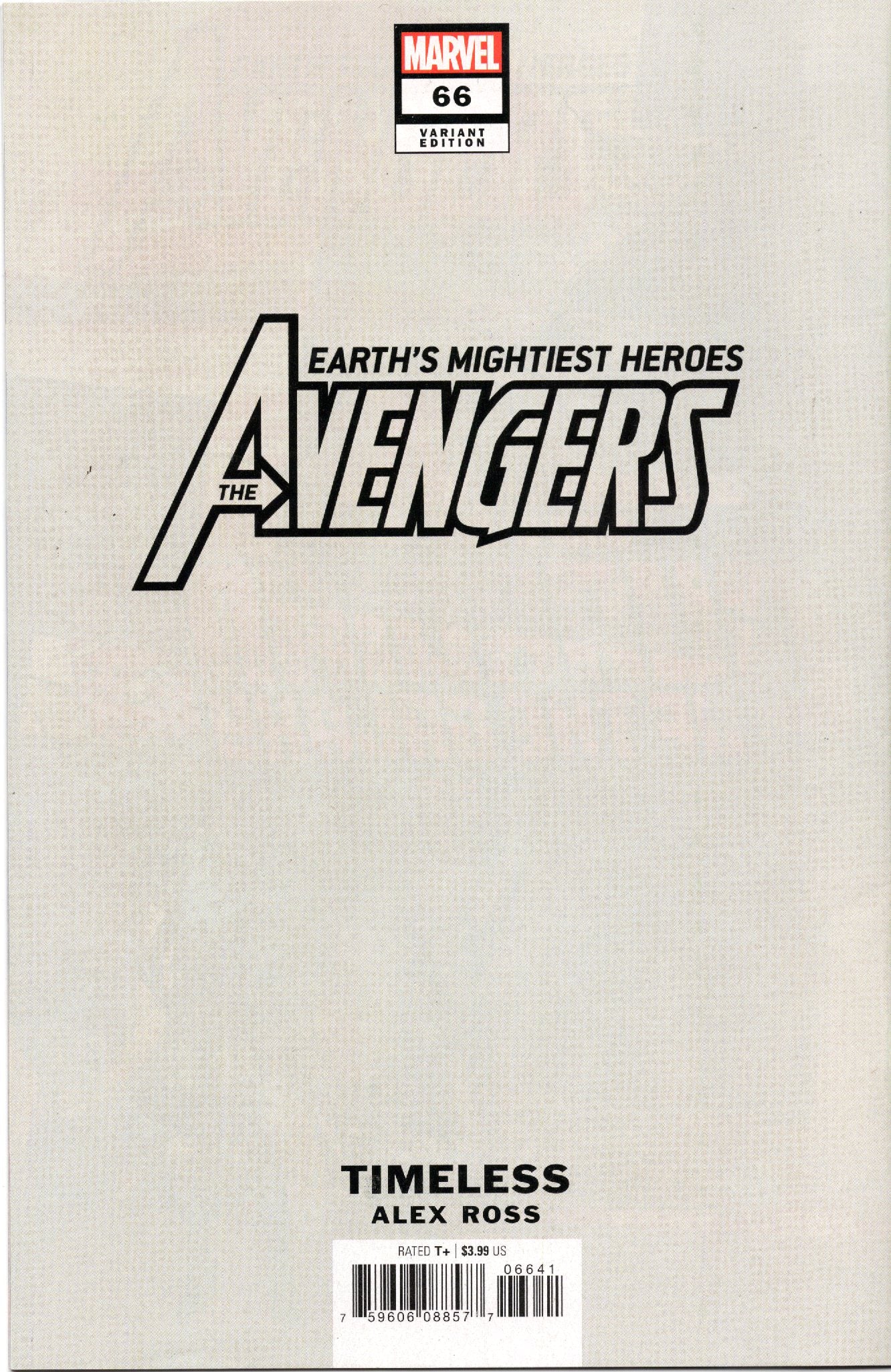 Earth's Mightiest Heroes The Avengers 66 Virgin cover (Raw)